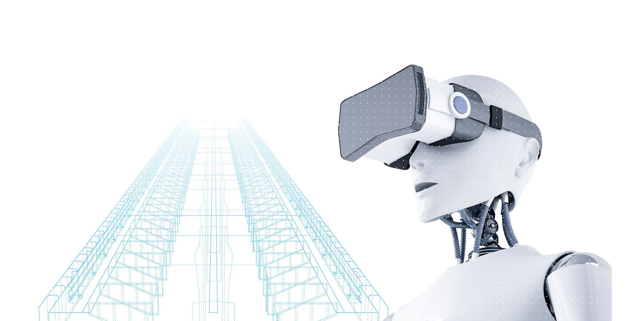 Roboter mit VR-Brille